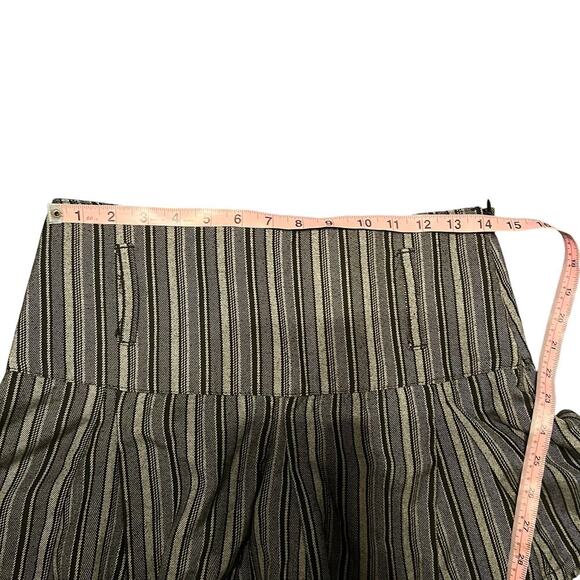 Zara TRF Black and Gray Striped Flared Mini Skirt Size 4 - Picture 3 of 5